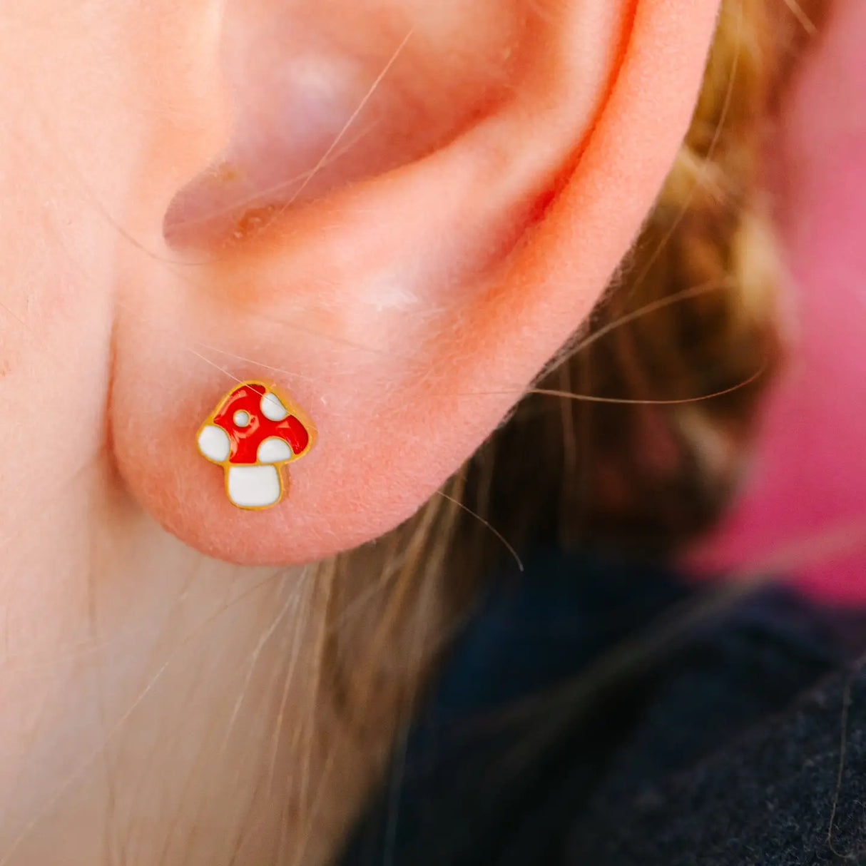 Pierced Co. Screwback Earrings - Mushroom