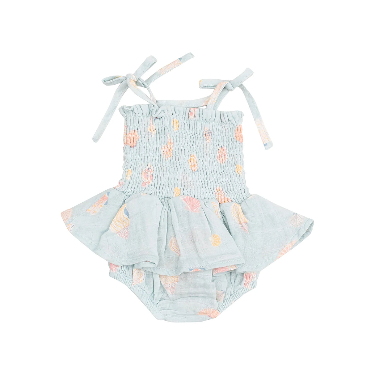 Smocked Skirted Bubble - Pretty Seashells FINAL SALE