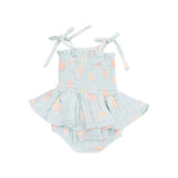 Smocked Skirted Bubble - Pretty Seashells FINAL SALE