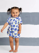 Shorty Bubble Romper - Hydrangea