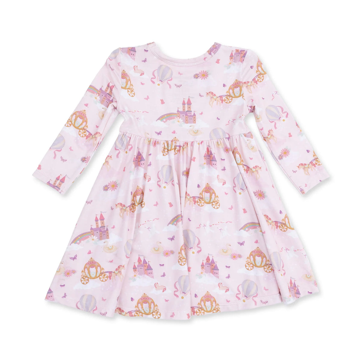 Twirly Dress and Bike Shorts - Princess Unicorns and Castle