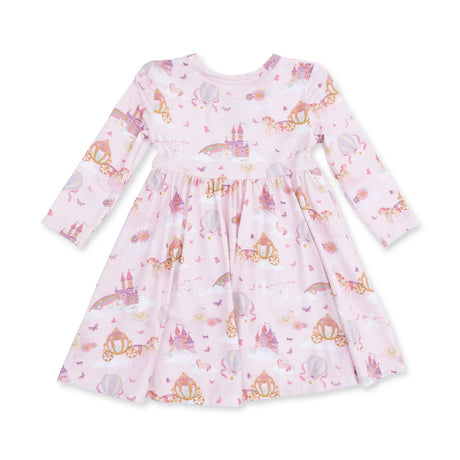 Twirly Dress and Bike Shorts - Princess Unicorns and Castle