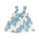 Ruffle Strap Top and Bloomer - Watercolor Hydrangeas