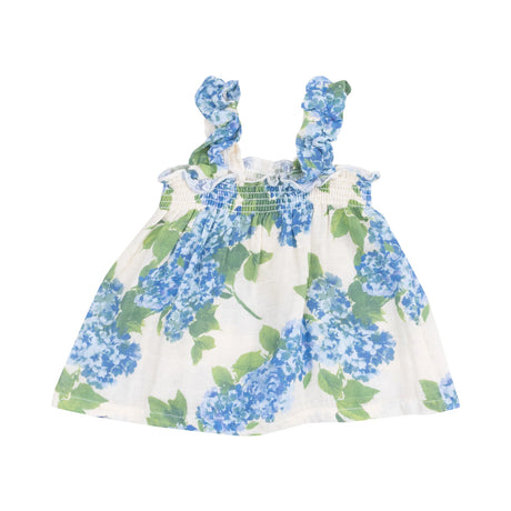 Ruffle Strap Top and Bloomer - Watercolor Hydrangeas