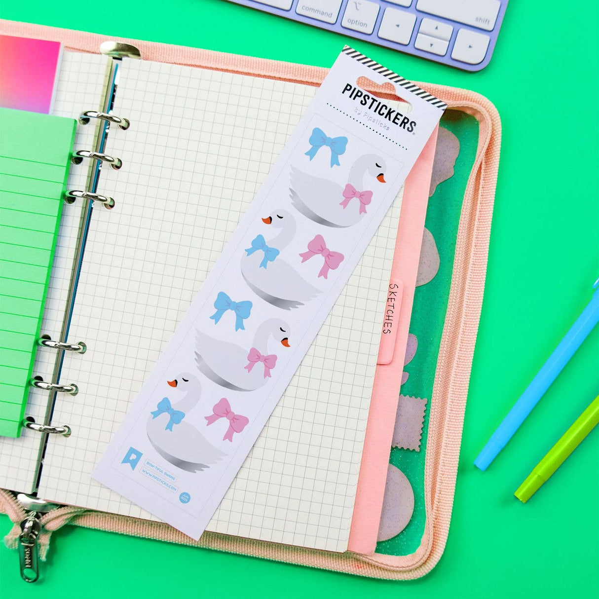 Pipstickers - Bow-tiful Swans