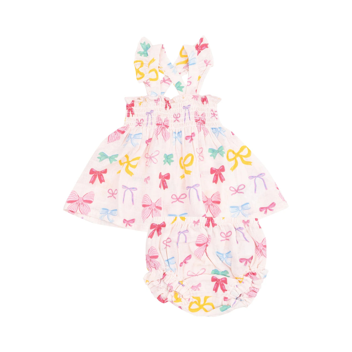 Ruffle Strap Top and Bloomer - Colorful Bows