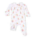 Smocked Peter Pan Footie - Teddy Bear Ballerina
