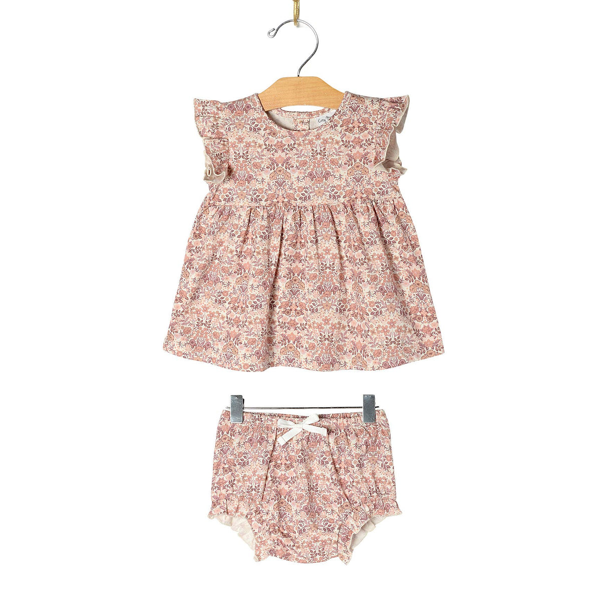 City Mouse Flutter Tunic Set- Spring Bouquet: 0-3M