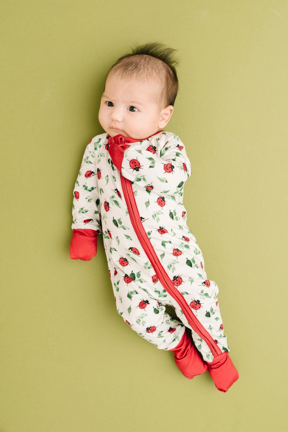 Bamboo Convertible Footie - Little Ladybug