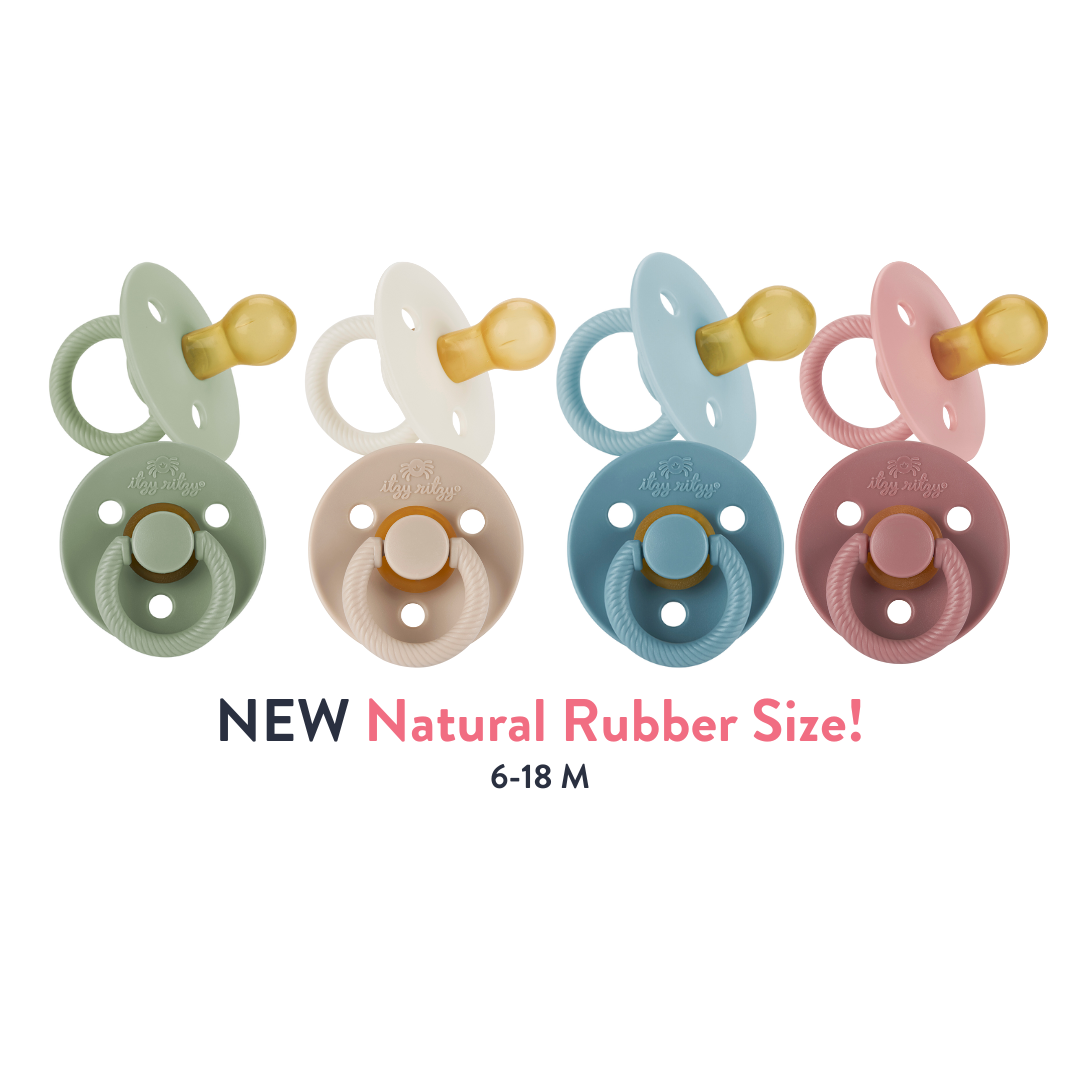 Itzy Soother Natural Rubber Paci Set - Harbor + Coast