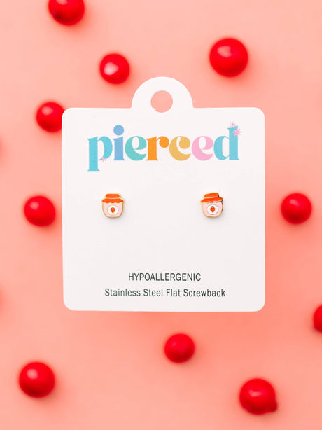 Pierced Co. Screwback Earrings - Strawberry Jam