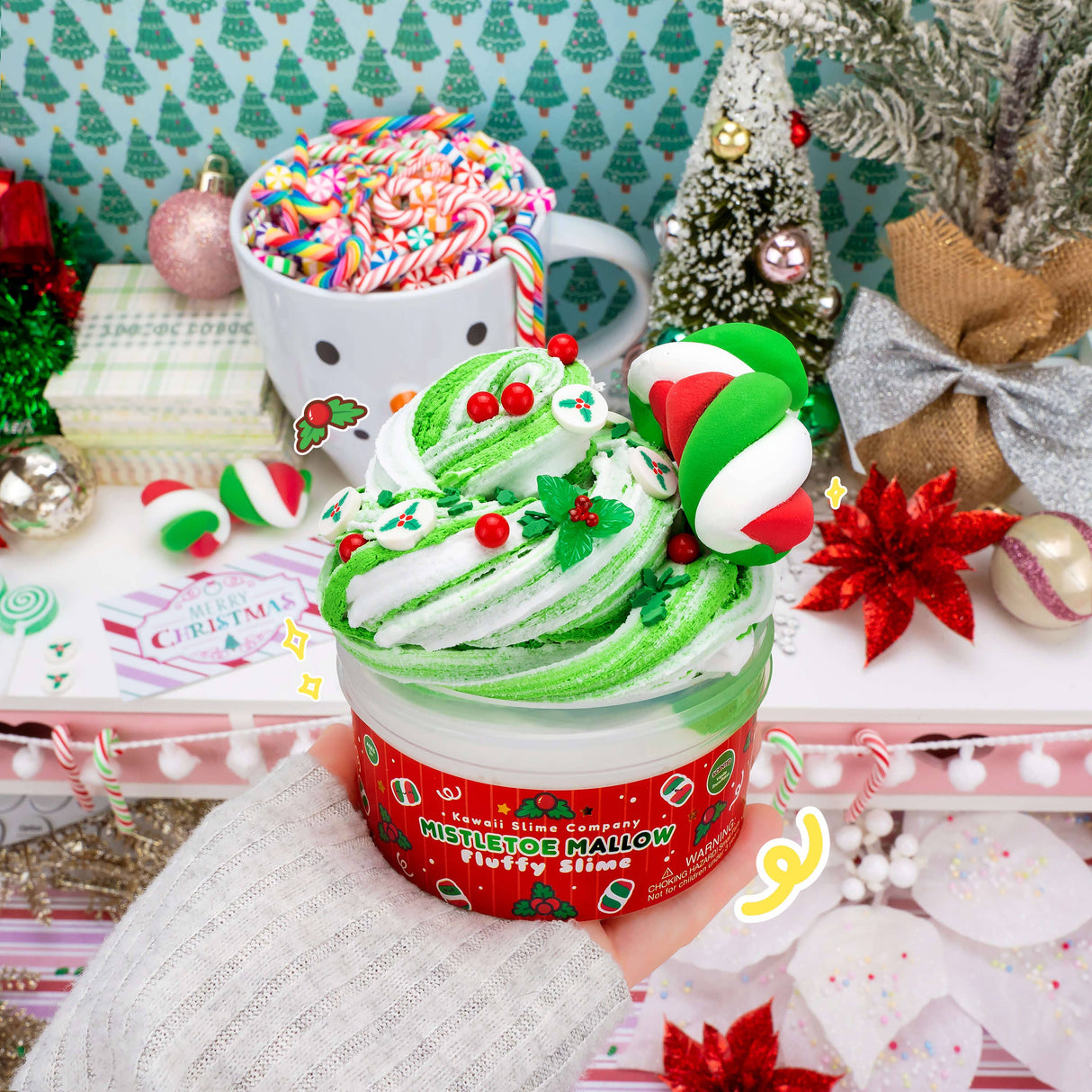 Kawaii Slime - Mistletoe Mallow Fluffy Slime FINAL SALE
