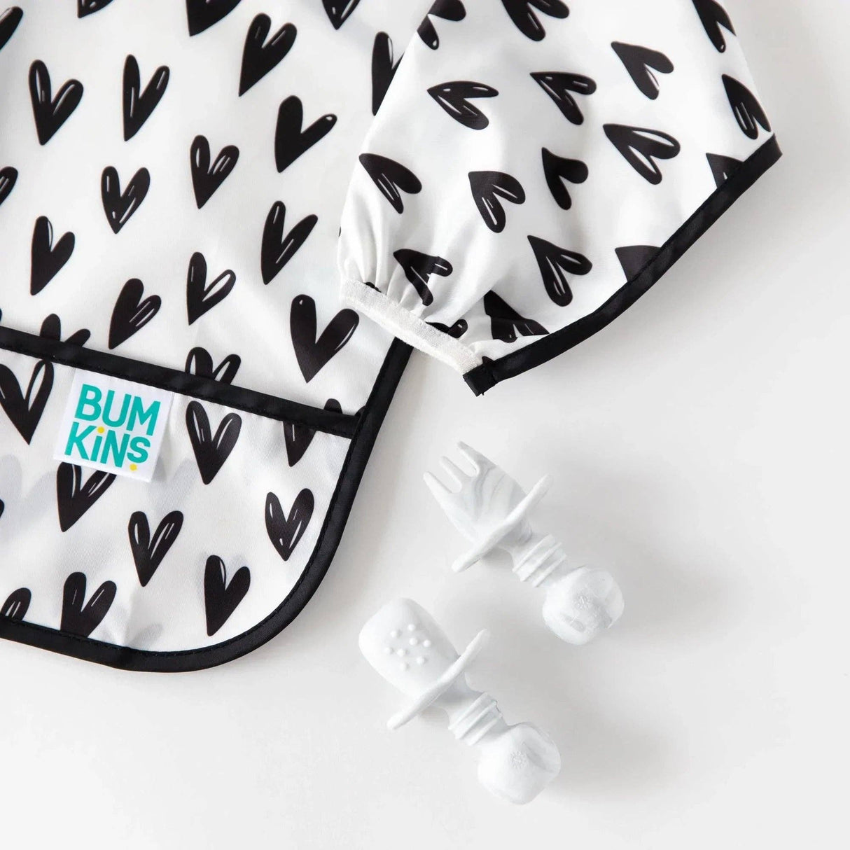 Sleeved Bib - Hearts