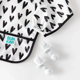 Sleeved Bib - Hearts