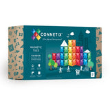 Connetix Magnetic Tiles - 18 Piece Rainbow Rectangle Set