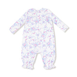 Ruffled Ankle Romper - Ribbon Floral Fling