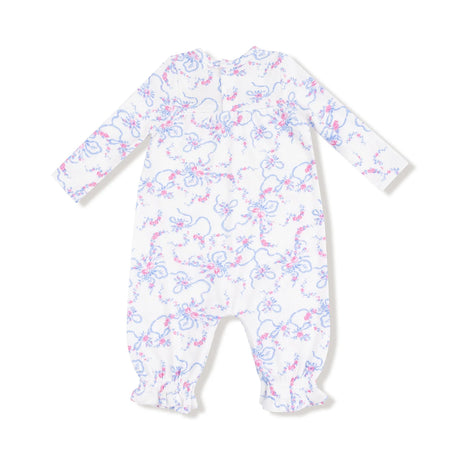 Ruffled Ankle Romper - Ribbon Floral Fling