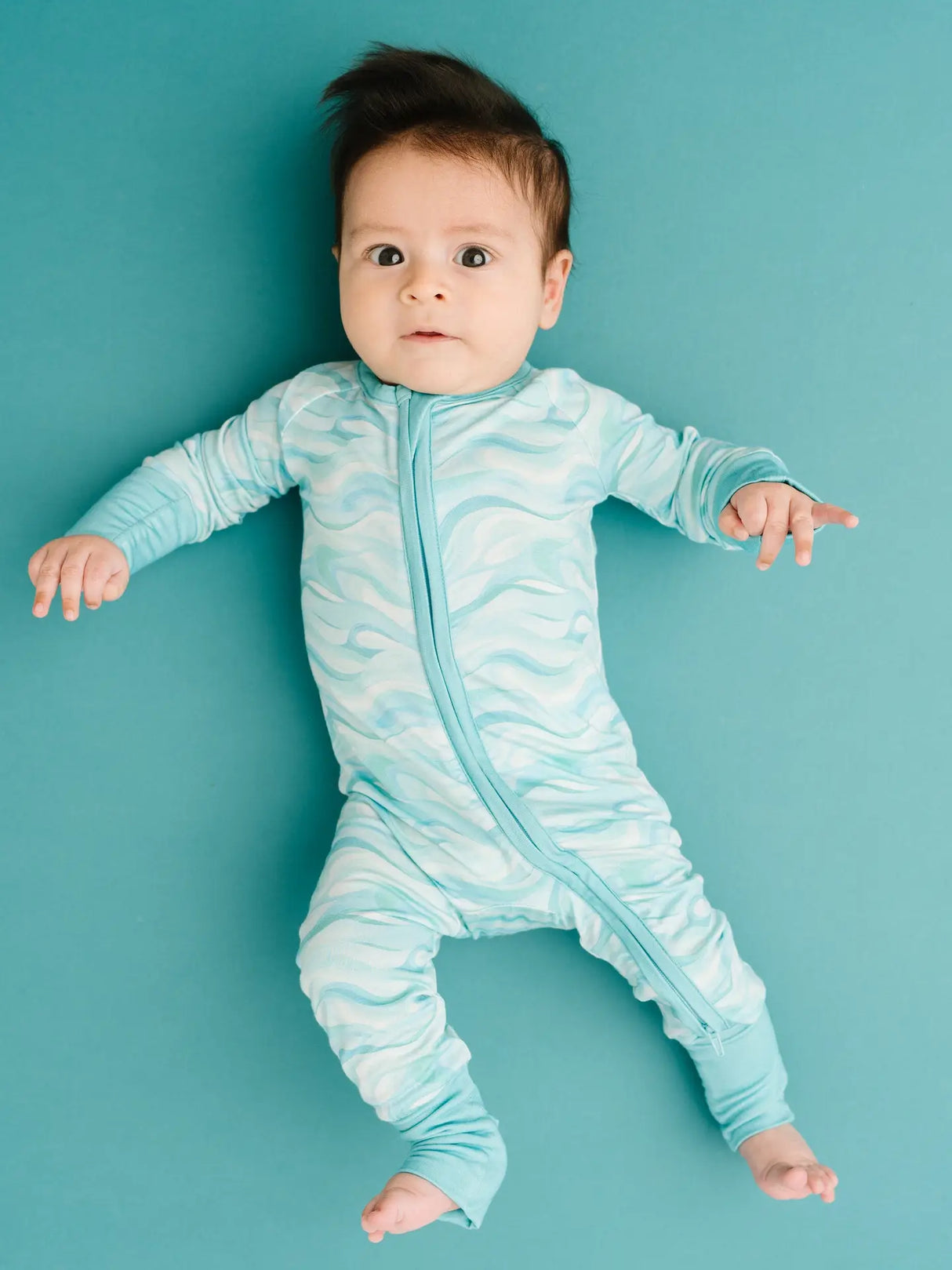 Bamboo Convertible Footie - Ocean Breeze
