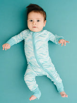 Bamboo Convertible Footie - Ocean Breeze