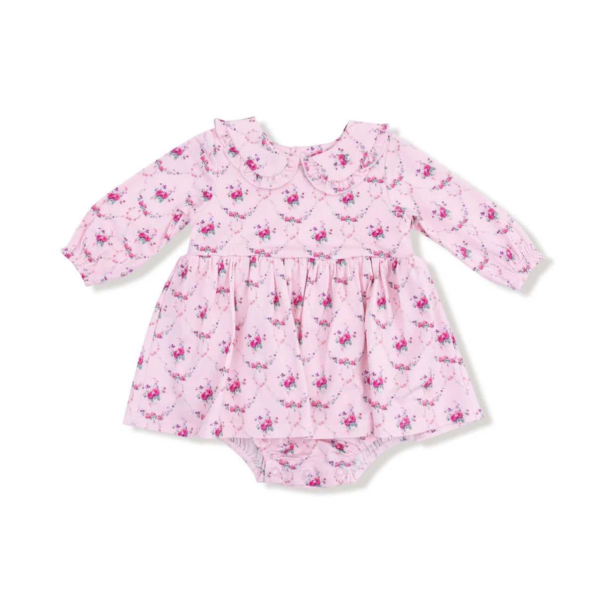 Peter Pan Skirted Bodysuit - Rose Garden Trellis