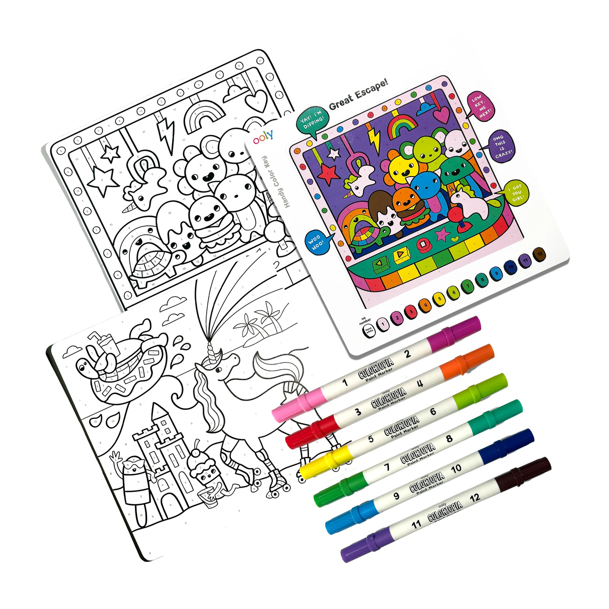 Colortopia Color by Number - Unicorn Funland