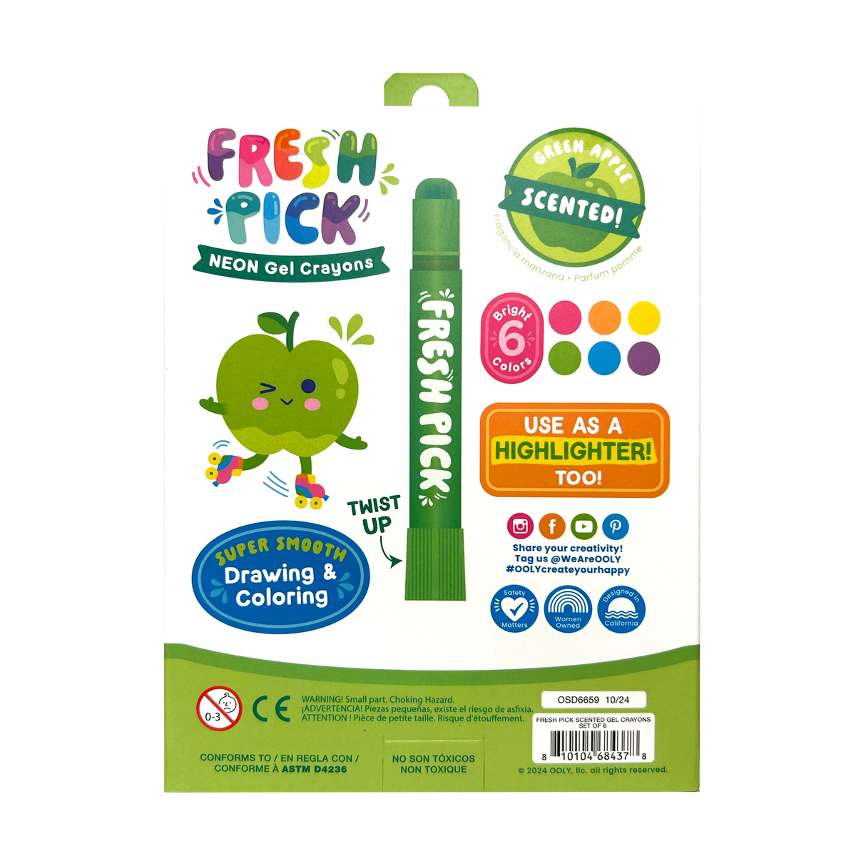 Fresh Pick Apple Scented Gel Crayons