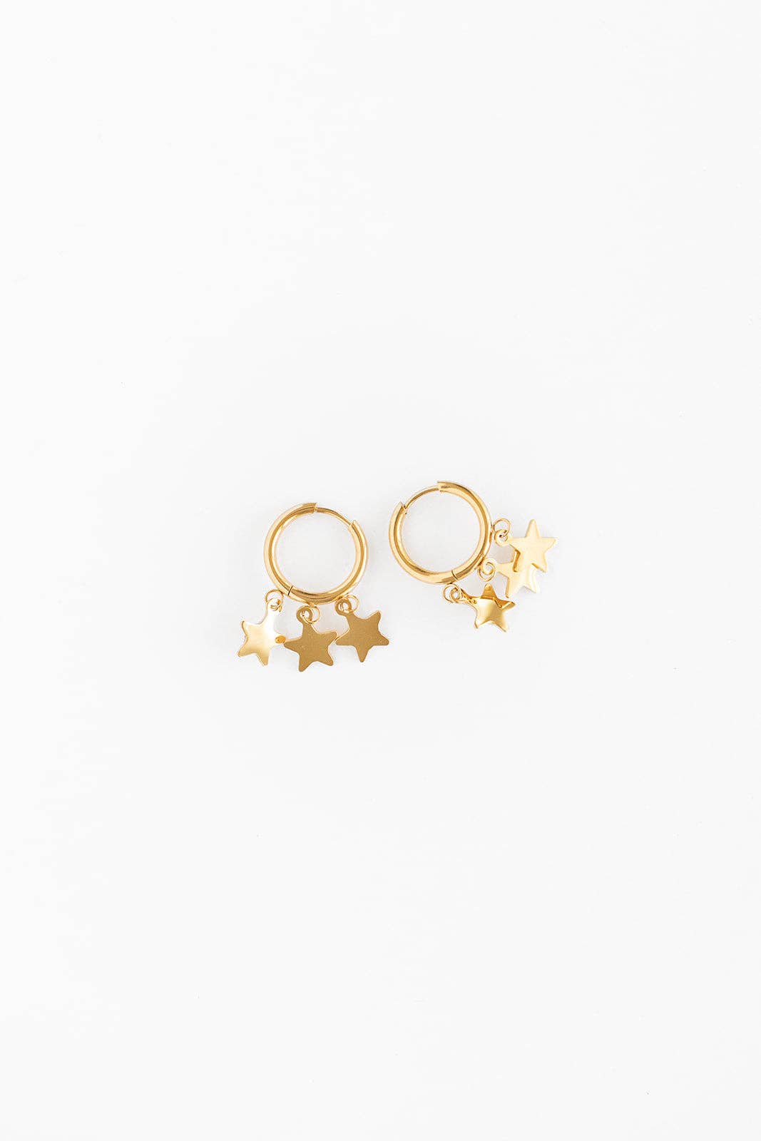 Pip Pop Post Earrings - Triple Star Hoop