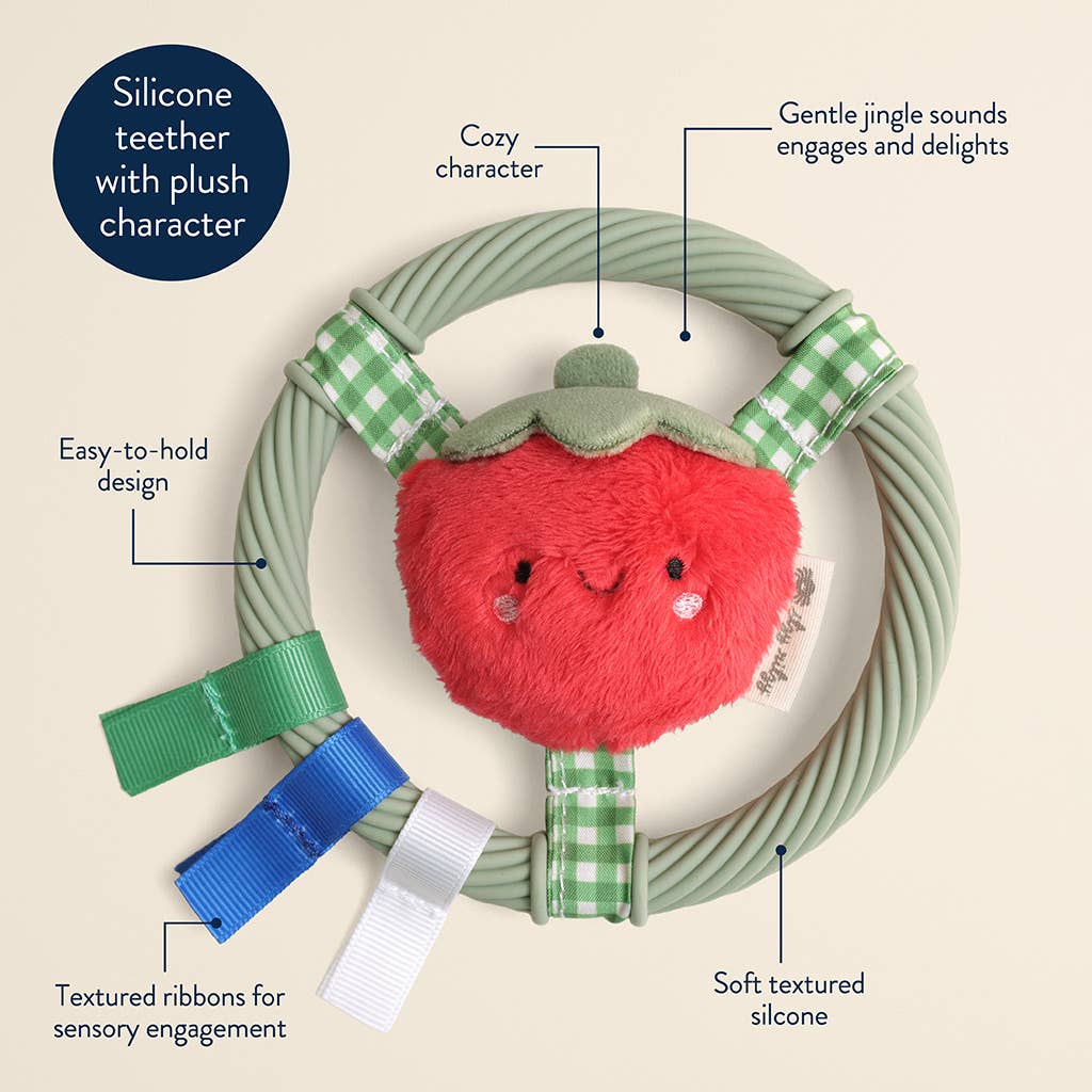 Itzy Ring Pal Teether - Red Tomato