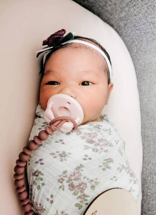Sweetie Strap Pacifier Clip - Blue Beaded