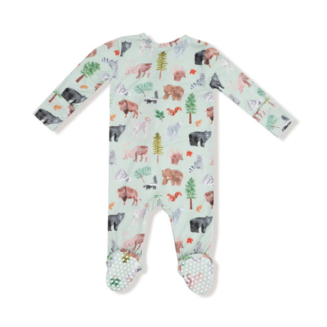 Zip Footie - American Woodland Animals