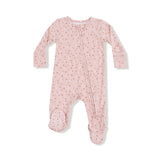 Zip Footie - Carrie Floral Pink