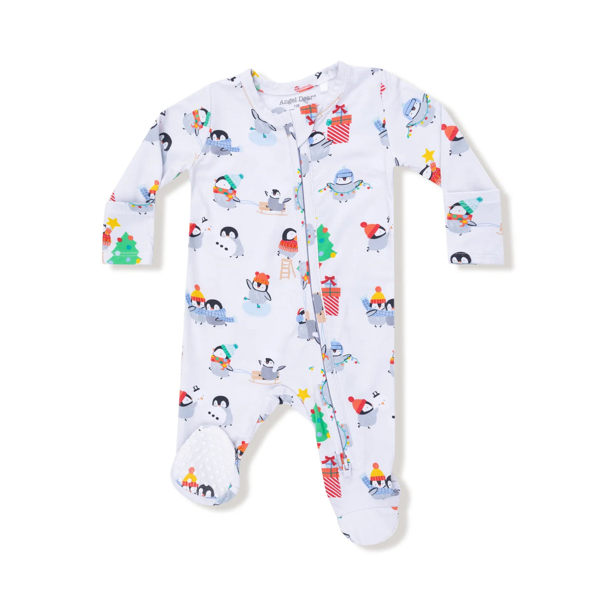 Zip Footie - Holiday Penguins