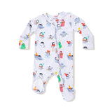 Zip Footie - Holiday Penguins