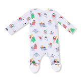 Zip Footie - Holiday Penguins
