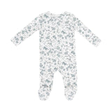 Zip Footie - Baby's Breath Floral