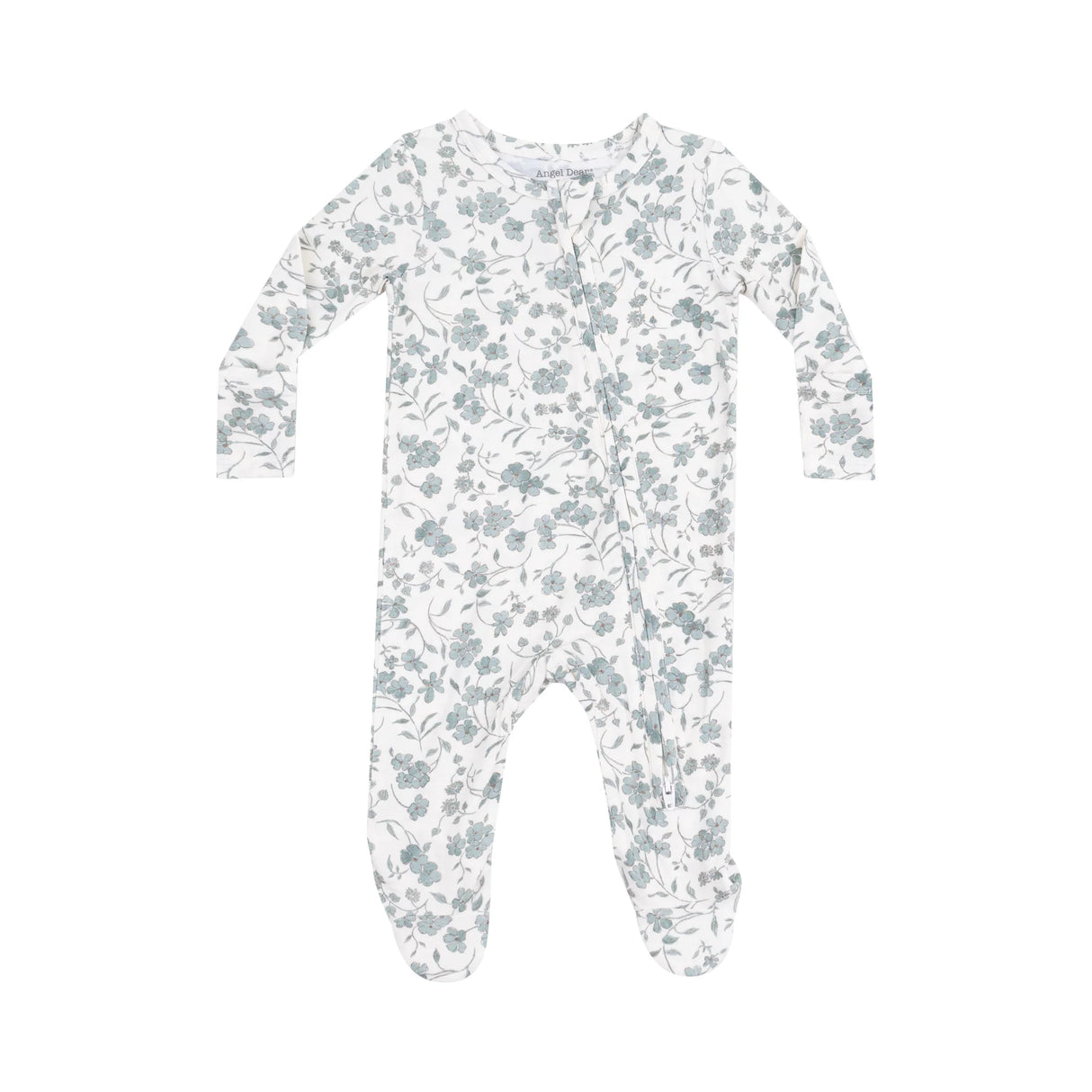 Zip Footie - Baby's Breath Floral