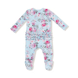 Ruffle Zip Footie - Charlotte Floral