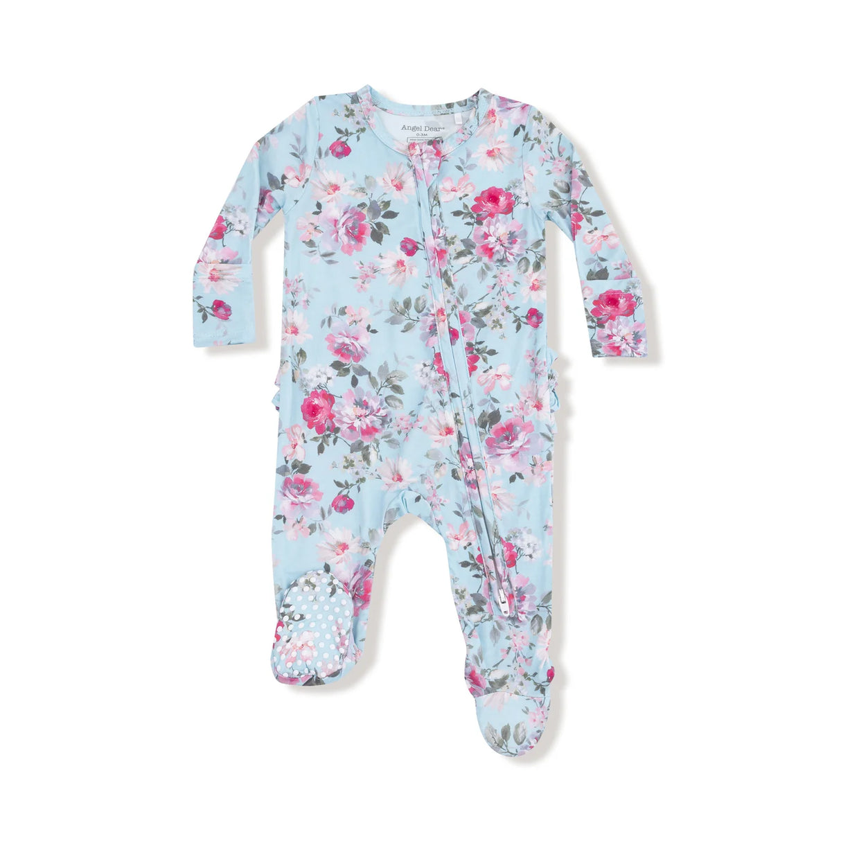 Ruffle Zip Footie - Charlotte Floral