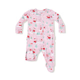 Ruffle Zip Footie - Golfing Mrs. Claus