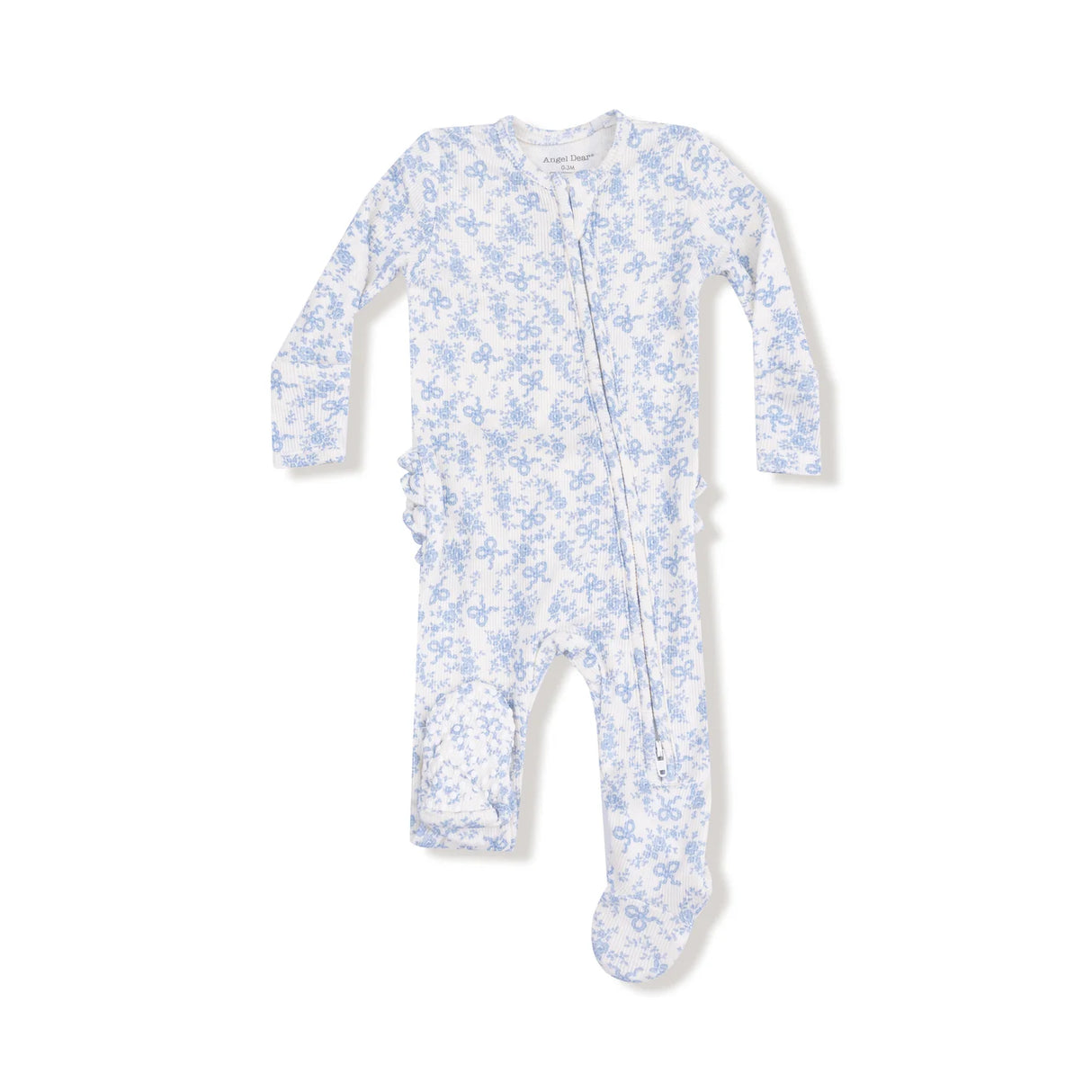 Ruffle Zip Footie - Romi Floral