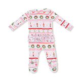 Ruffle Zip Footie - Sugar Plum Fairy Nutcracker Fair Isle