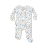 Ruffle Zip Footie - Sweet Rose Calico