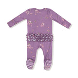Ruffle Zip Footie - Woodsorrel