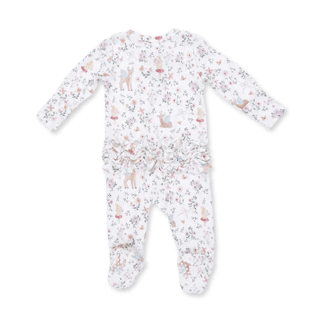 Ruffle Zip Footie - Enchanted Woodland