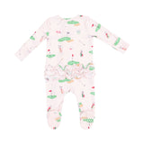 Ruffle Zip Footie - Pink Golf Things