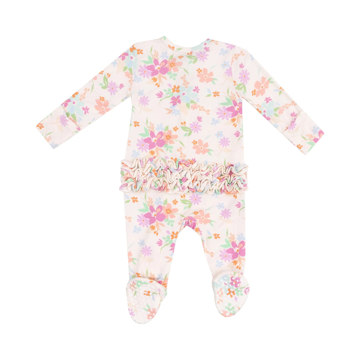 Ruffle Zip Footie - Pick A Posy