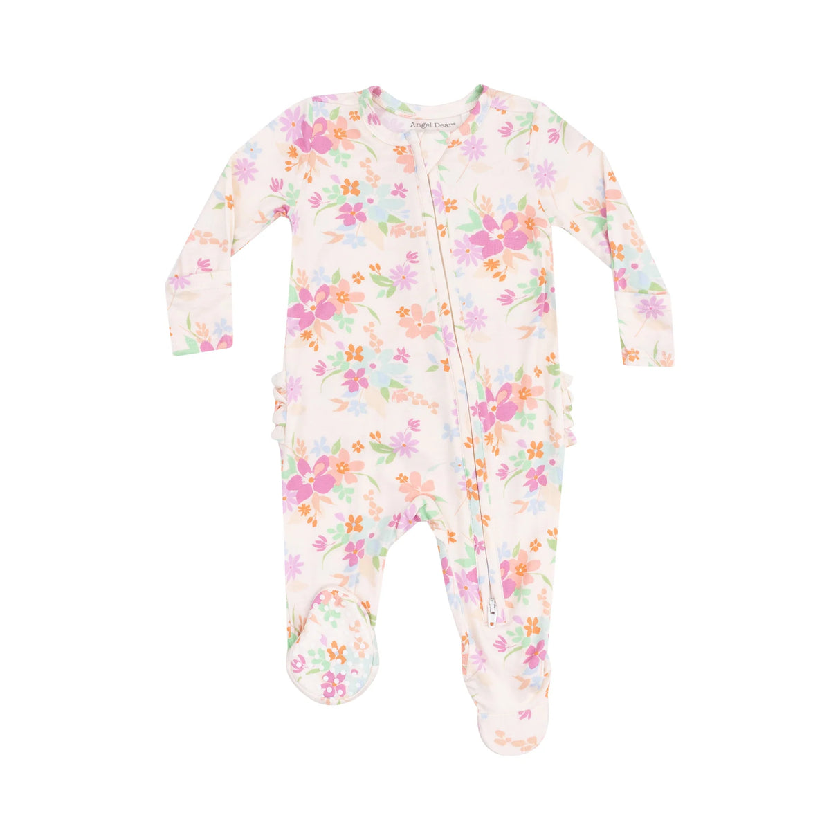 Ruffle Zip Footie - Pick A Posy