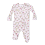 Ruffle Zip Footie - Edith's Rose Garden