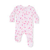 Ruffle Zip Footie - Sweet Bow Cherries