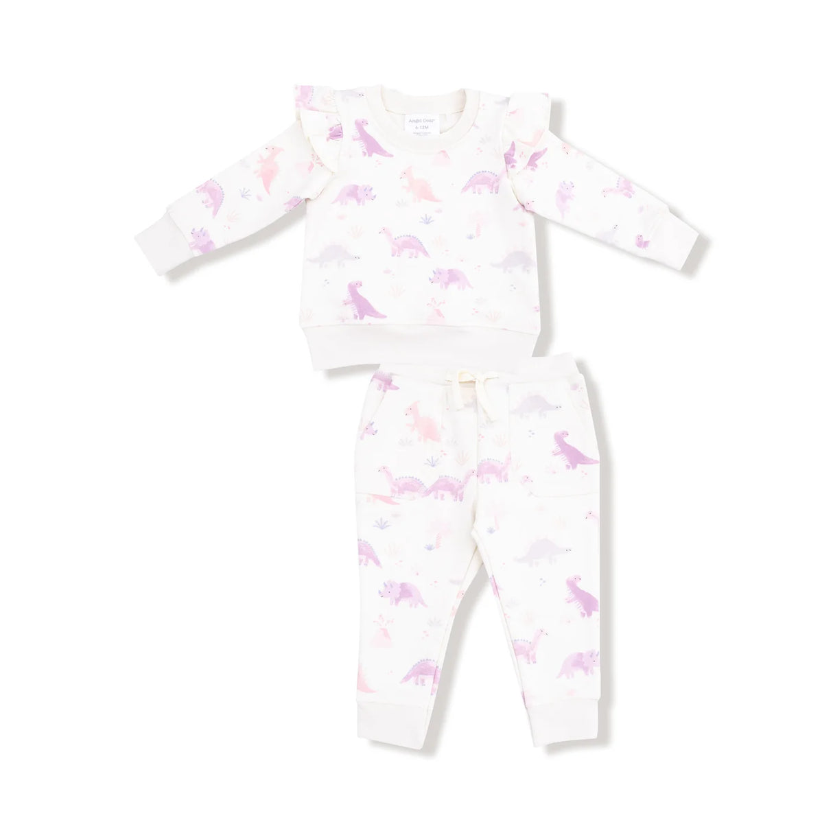 Ruffle Sweatshirt and Joggers - Soft Dinos